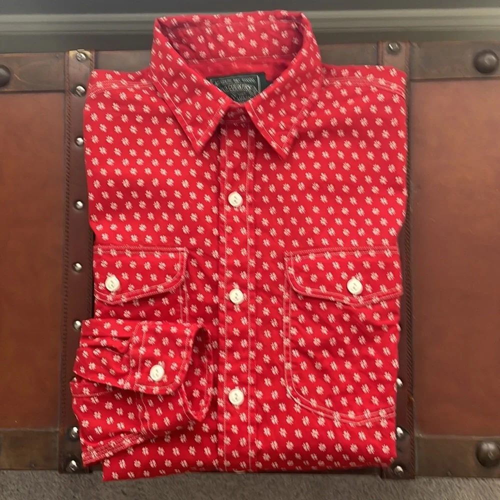RL Polo Country red print casual western shirt - Picture 6 of 7